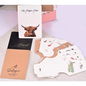 Necklace Display Cards Self Adhesive Jewelry Packaging Tags Keychain Bracelet Hair Accessories Fold Over Hanging Holder - Product Image 6
