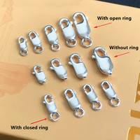Usine directe 8 10 12 MM anneau ouvert Anti ternissement 925 fermoir perroquet en argent Sterling pour la fabrication de bijoux à bricoler soi-même
