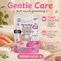 Nourriture humide pour chats en sachet de 90g, qualité supérieure, ingrédients naturels, forte teneur en viande, sans OGM, sans céréales, écologique, hydratant