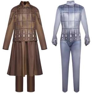 Ecowalson kostum Cosplay pria dewasa Anime terakota warrior pakaian wanita anak laki-laki Terra Cotta Knight dengan masker Cosplay hadiah pesta - Product Image 6