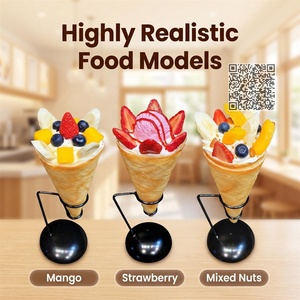 Réplique alimentaire réaliste en crêpe artificielle, modèle standard de franchise, échantillon pour affichage visuel en chaîne de pâtisseries - Product Image 6