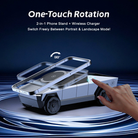Nouvelle conception 2026, station de charge sans fil 3 en 1, chargeur sans fil Cybertruck 15 watts pour iPhone