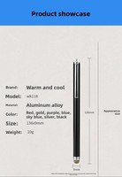 WK WK118 Stylus Sudut Lebar Responsif untuk Tablet Kindle E-Reader Ujung Kain Konduktif Bodi Logam Aluminium Catatan Digital Mobile