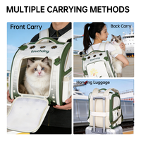 Sac à dos extensible pour chat, sac à dos respirant pour animaux de compagnie avec entrée 3 côtés pour chats et petits chiens