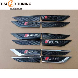 Emblema Lateral para Coche, Emblema Negro Estilo RS/S para Modelos A5/S5 B9 2017-2024, Emblemas Laterales Negros RS/S - Product Image 4