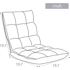 Sillón Reclinable Plegable para Juegos, Silla de Piso Ajustable en 5 Posiciones para Interiores - Product Image 4