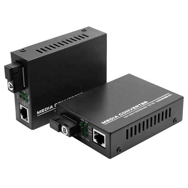 Networking Optical Fiber Single Fiber SM 20km 10/100/1000M FTTH Media Converter IP/TCP