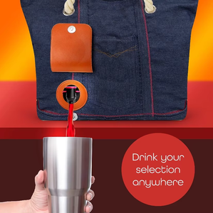 Сумка-холодильник для напитков с модным скрытым диспенсером для бутылок, термосумка для алкоголя, дорожная сумка для пляжа, вмещает 2 бутылки вина - Product Image 2