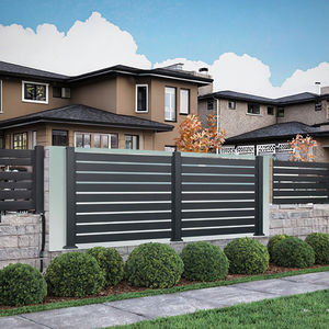 Panneaux de clôture de sécurité en aluminium décoratifs de jardin personnalisés, 6 pieds, anti-escalade, revêtement en poudre noire, accessoires imperméables, anti-rongeurs - Product Image 3