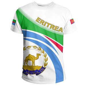 Maglietta bianca con bandiera dell'eritrea stampa maglietta tradizionale eritreo all'ingrosso all'ingrosso maglietta con <span class=keywords><strong>testo</strong></span> logo personalizzato all'ingrosso - Product Image 2