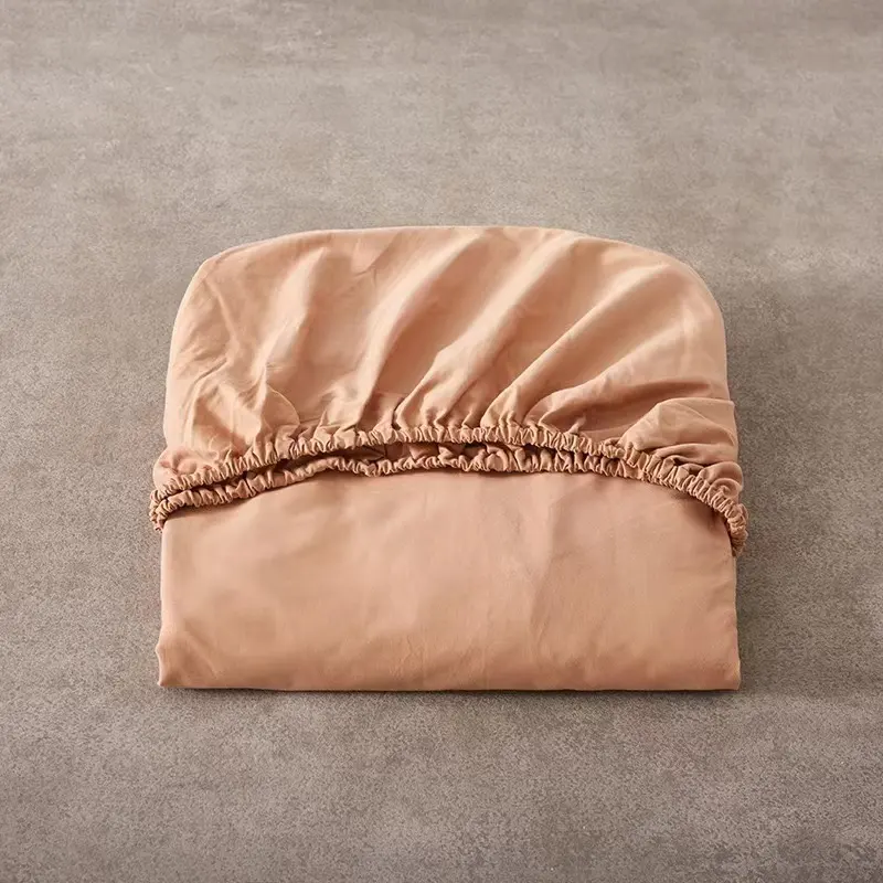 Juego de cama transpirable de Color sólido personalizado de MOQ bajo, sábana de algodón, sábanas ajustadas, juego de cama de sábana doble plana