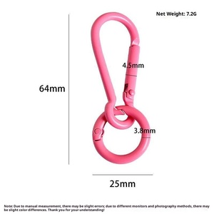 Đầy Màu Sắc Kim Loại Quả Bầu Khóa Kẹo Màu Sắc Mùa Xuân Vòng <span class=keywords><strong>Keychain</strong></span> Phụ Kiện Mặt Dây Chuyền Tự Làm Đồ Trang Sức Túi Trang Trí - Product Image 3