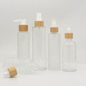 丸い50g木製竹包装カバー空ポット化粧品ガラス瓶メーカーガラス瓶竹蓋付き - Product Image 6