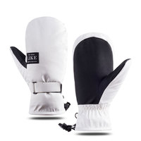 Gants de ski et de snowboard avec logo personnalisé, écran tactile, imperméables, thermiques, en polyester, fermeture à cordon, unisexe, sports d'hiver, cyclisme