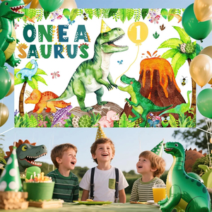 Decorazioni per Festa di Compleanno a Tema Giungla con Dinosauro, Sfondo Personalizzato per Foto, Prezzo di Fabbrica Nicro - Product Image 4