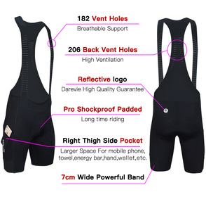 Pantaloncini da Ciclismo Darevie Personalizzati con Imbottitura in Spugna ad Alta Densità per Lunghe Sessioni di Guida, con Tasca - Product Image 6
