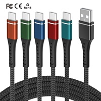 Cable USB C a USB C Personalizado, Trenzado de Nailon, PD3.0 100W 5A, Carga Rápida Tipo-C para Laptops, Tablets, Computadoras, CE FCC RoHS