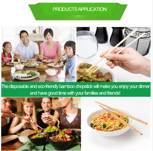 Customized 21/24cm Natural Bamboo <strong>Disposable</strong> <strong>Chopsticks</strong> with PP Bag for Hotels Restaurants Travel and Camping - Product Image 6