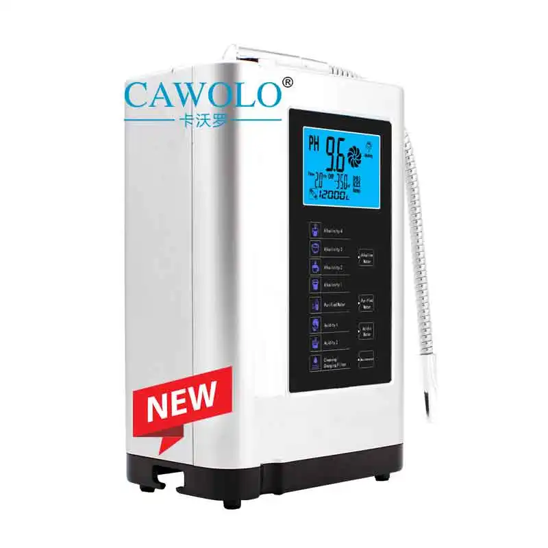 Cawolo 높은 pH 일본 티타늄 백금 코팅 5/7 플레이트 알칼리성 물 Ionizer Kangen 물