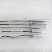 Haut de gamme 1.2m 1.5m 1.8m 2.2m Gym Fitness courbe olympique haltère entraînement Curl Bar Premium poids libres