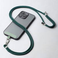 Lanière de corde réglable pour iPhone, sangle de cou, corde ronde en nylon, pour téléphone portable, lanière de téléphone anti-chute suspendue