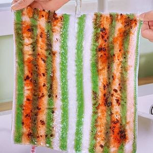 Chiffon de cuisine en fibre de bambou pour une propreté durable, 18x23cm 25x25cm, rayé, résistant à l'huile - Product Image 1