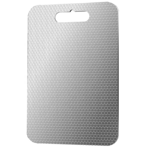 Tagliere in acciaio inossidabile 304 con superficie a nido d'ape, antiscivolo, versatile, resistente ai graffi, robusto per accessori di scongelamento - Product Image 1