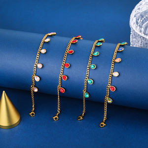 Collar de Acero de Titanio con Borla y Colgante Redondo de Zirconia, Cadena de Clavícula de Lujo con Personalidad, Joyería de Moda para Mujer - Product Image 2