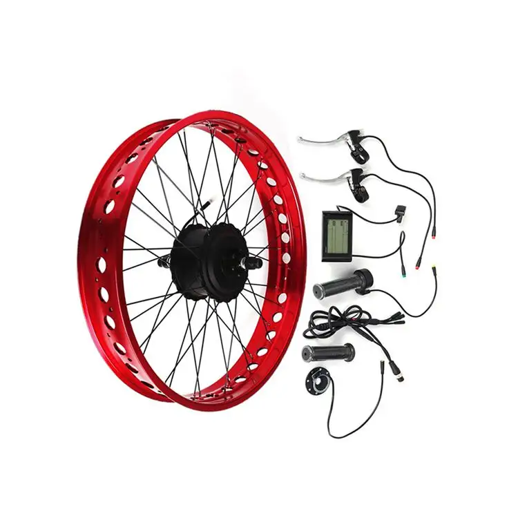 1 set vélo électrique ebike kits de conversion de moteur de moyeu de roue avant de 20 pouces moteur 350 watts 500w vélo électrique kit de conversion