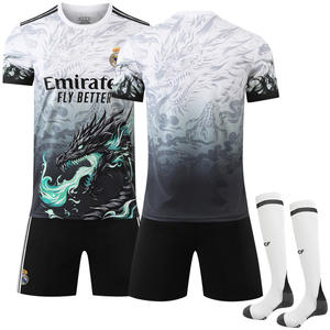 2526 para Conjunto de Uniforme de Fútbol, Edición Especial <span class=keywords><strong>con</strong></span> Patrón de Dragón, 9 Mbappé, 7 <span class=keywords><strong>Cristiano</strong></span> <span class=keywords><strong>Ronaldo</strong></span>, Manga Corta, Transfronterizo - Product Image 2