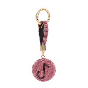 New Shiny Diamond Double-Sided <b>Mirror</b> Keychain Cute Cat Portable Mini Folding <b>Crystal</b> Luxury Pendant Metal Keychain Wholesale - Product Image 5