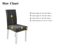 Housse de protection élastique pour chaise de salle à manger, nouveau design, couleur unie, 100% imperméable, très mince, amovible et lavable