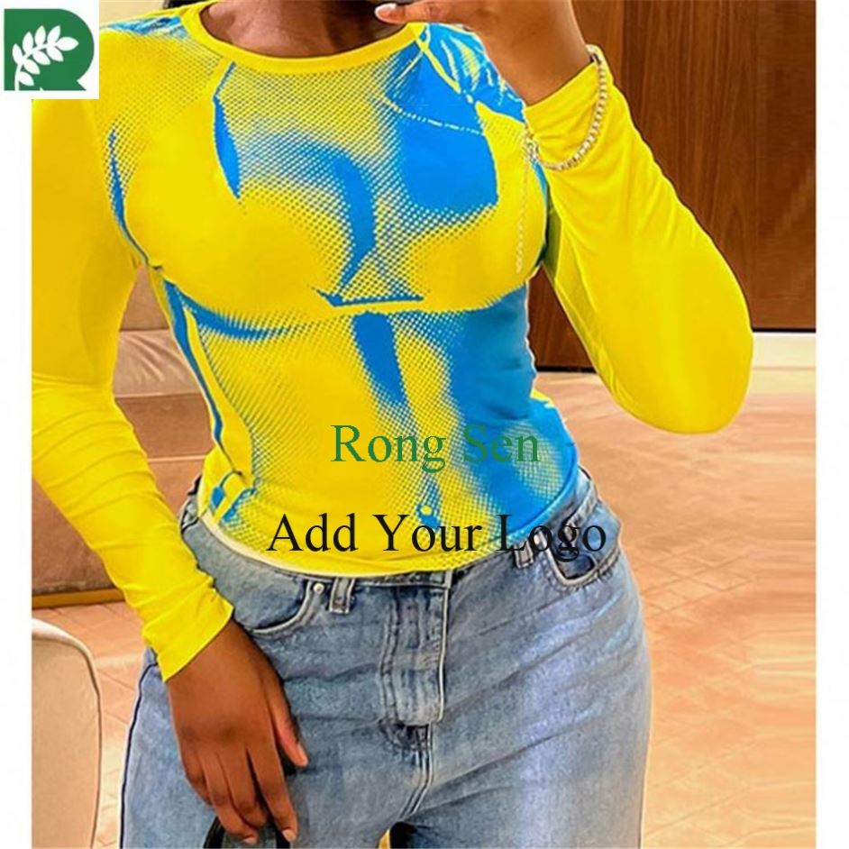 Sexy Mesh See-Through Jumpsuit Green Long Sleeve Two-Piece Set for Women