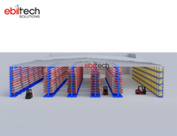 Système de stockage industriel autoportant en acier, rayonnage cantilever robuste et antirouille pour entrepôt