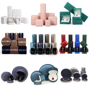 PU Leather Jewelry <b>Box</b> for Bracelet Pendant Earring and <b>Ring</b> Storage Square Pattern Case for Convenient Organization - Product Image 2