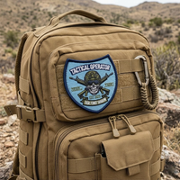 Parche Bordado Personalizado Ecológico de Poliéster, Escudo de Operador con Gancho y Bucle, Insignia de Equipo de Seguridad, Emblema, Equipo de Supervivencia al Aire Libre