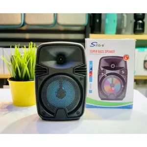 Speaker Portabel 4 inci TWS Stereo kecil, Speaker Portabel baru dengan lampu warna-warni ZQS1461