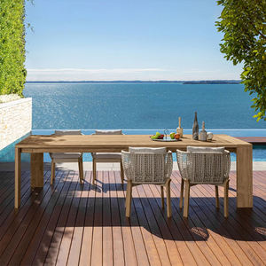 Ensemble de mobilier de jardin en teck haut de gamme, moderne et pastoral, tables et chaises en teck pour patio, meubles d'extérieur imperméables, chaises en teck pour cour - Product Image 3