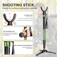 Monopode professionnel réglable en alliage d'aluminium, bâtons de tir télescopiques légers et imperméables pour la chasse et les sports de plein air
