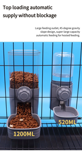 <span class=keywords><strong>Station</strong></span> d'alimentation pour chien en PP durable et amovible, distributeur automatique suspendu, grande capacité, étanche, anti-chute, eau et nourriture - Product Image 4