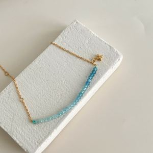 Dylam Luxury Jewelry 18K Gold Plated 925 <b>Silver</b> Link Chain Natural Stones Aquamarine Orb Natural Crystal <b>Bracelets</b> & <b>Bangles</b> - Product Image 6