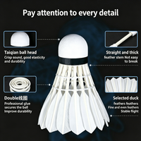 Raquette de badminton professionnelle en plumes de canard et liège hybride, légère, super durable, haute élasticité, écologique, pour tournoi