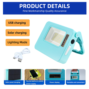 Lampe de camping solaire avec poignée, lampe portable rechargeable, lampe de camping LED avec batterie externe, lampes portables étanches pour l'extérieur - Product Image 6