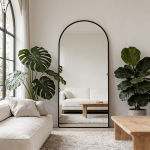 <span class=keywords><strong>Espejo</strong></span> de Pie <span class=keywords><strong>Redondo</strong></span> de Cuerpo Entero, Estilo Vintage, Decorativo, con Marco Arqueado, <span class=keywords><strong>Espejo</strong></span> de Pared Grande, <span class=keywords><strong>Espejo</strong></span> de Pie - Product Image 2