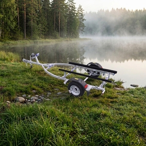 <span class=keywords><strong>Remorque</strong></span> de <span class=keywords><strong>bateau</strong></span> galvanisée à <span class=keywords><strong>essieu</strong></span> unique, capacité 600 kg, <span class=keywords><strong>remorque</strong></span> marine pour petit <span class=keywords><strong>bateau</strong></span> de pêche - Product Image 1