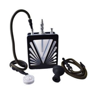 Kit Chicha Portable Moderne en Acrylique avec Éclairage LED, Tuyau en Silicone Écologique, Foyer Phunnel et Poignée - Product Image 1