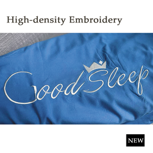 Bộ đồ giường thêu hiện đại sang trọng có sẵn trong màu sắc rắn hoặc hai tông màu được làm từ vải sợi polyester - Product Image 2