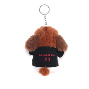 Porte-clés en peluche chien Bouledogue Saint-<span class=keywords><strong>Bernard</strong></span> moelleux, motif vintage SOUTH LYNDALE, pendentif sac chiot noir, cadeau souvenir mascotte personnalisé - Product Image 2