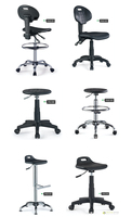 Chaise de laboratoire ESD pivotante en plastique PU durable pour supermarché et bar à domicile avec repose-pieds