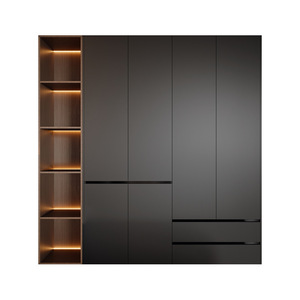 Armario de Estilo Italiano de Lujo Ligero, Mueble de Dormitorio con Gabinete de Almacenamiento Profundo de 60 cm, Madera Sólida - Product Image 5